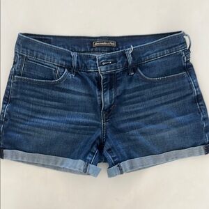 Abercrombie & Fitch Blue Jean Shorts with Rolled Hem